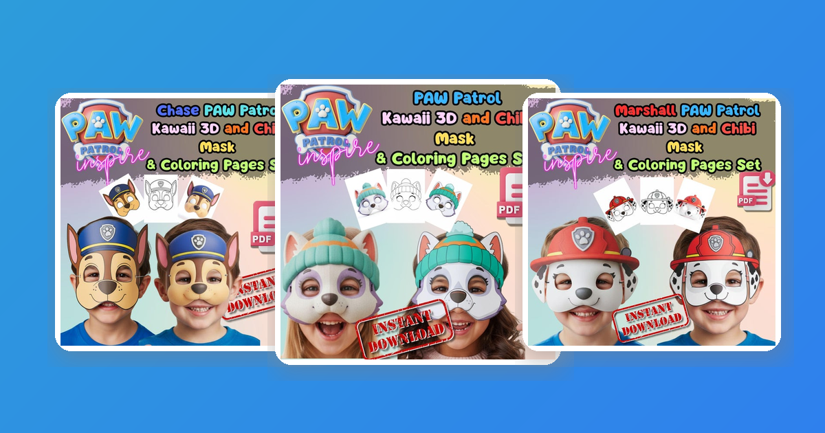 Paw Patrol Party Games and Activities to Pair with Printable Masks